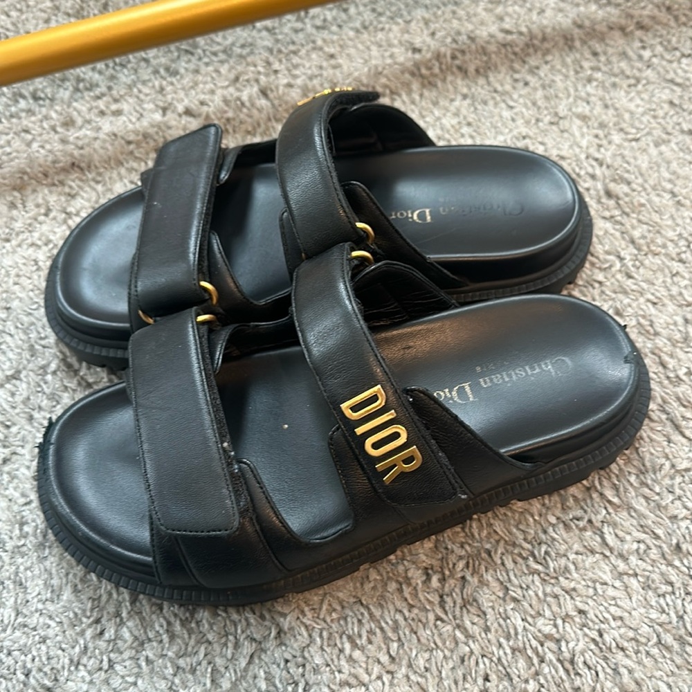 Black Dior slides